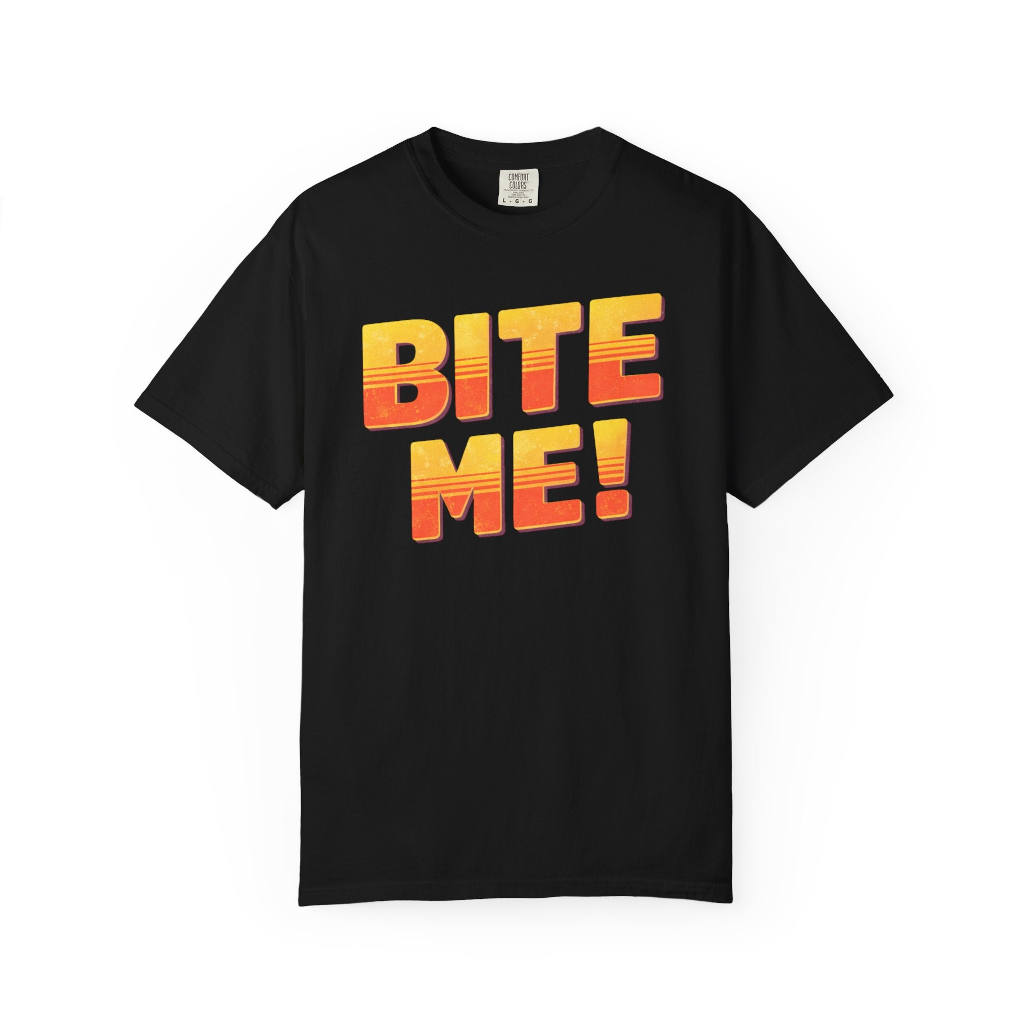 Bite Me retro sunset typography T-Shirt, Comfort Colors tee