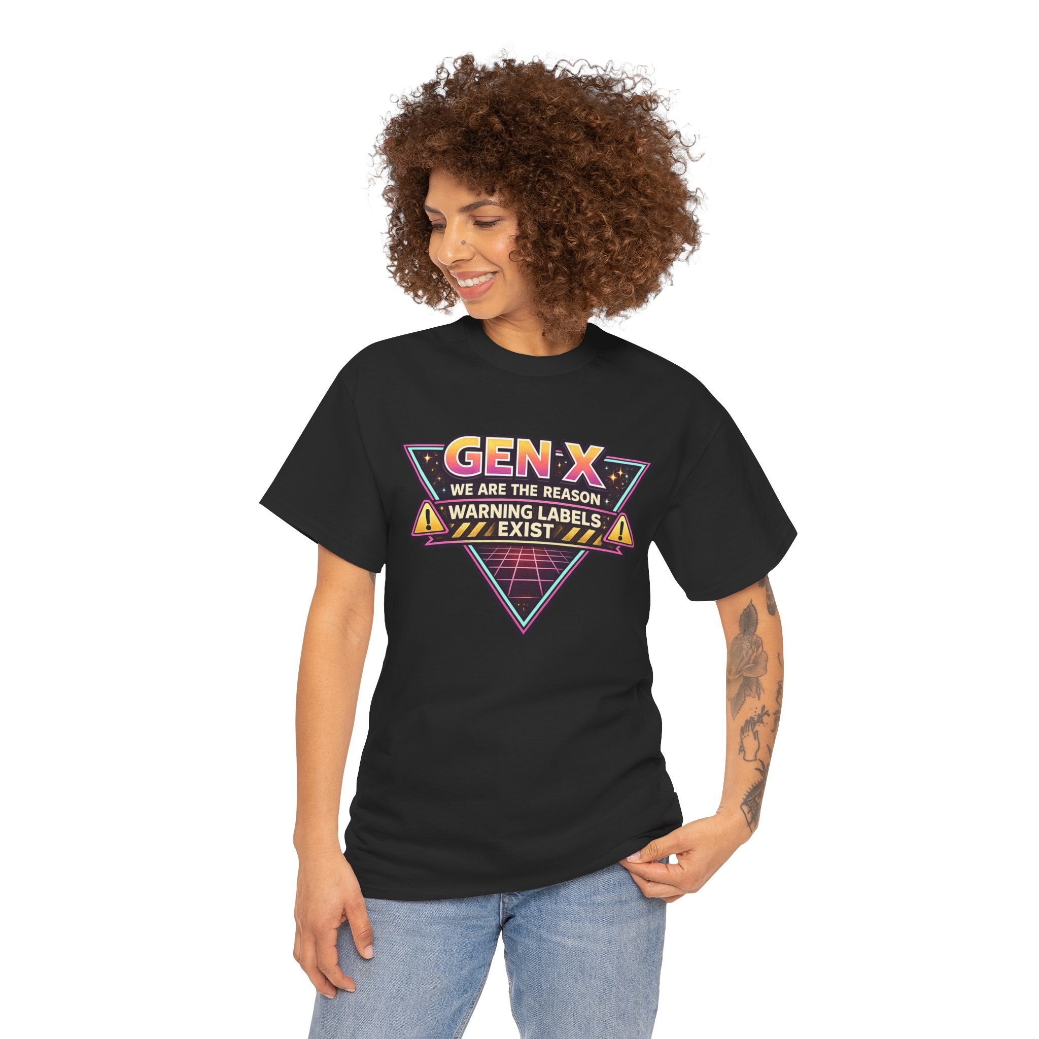 Gen X We Are The Reason Warning Labels Exist T-Shirt | Retro Humor