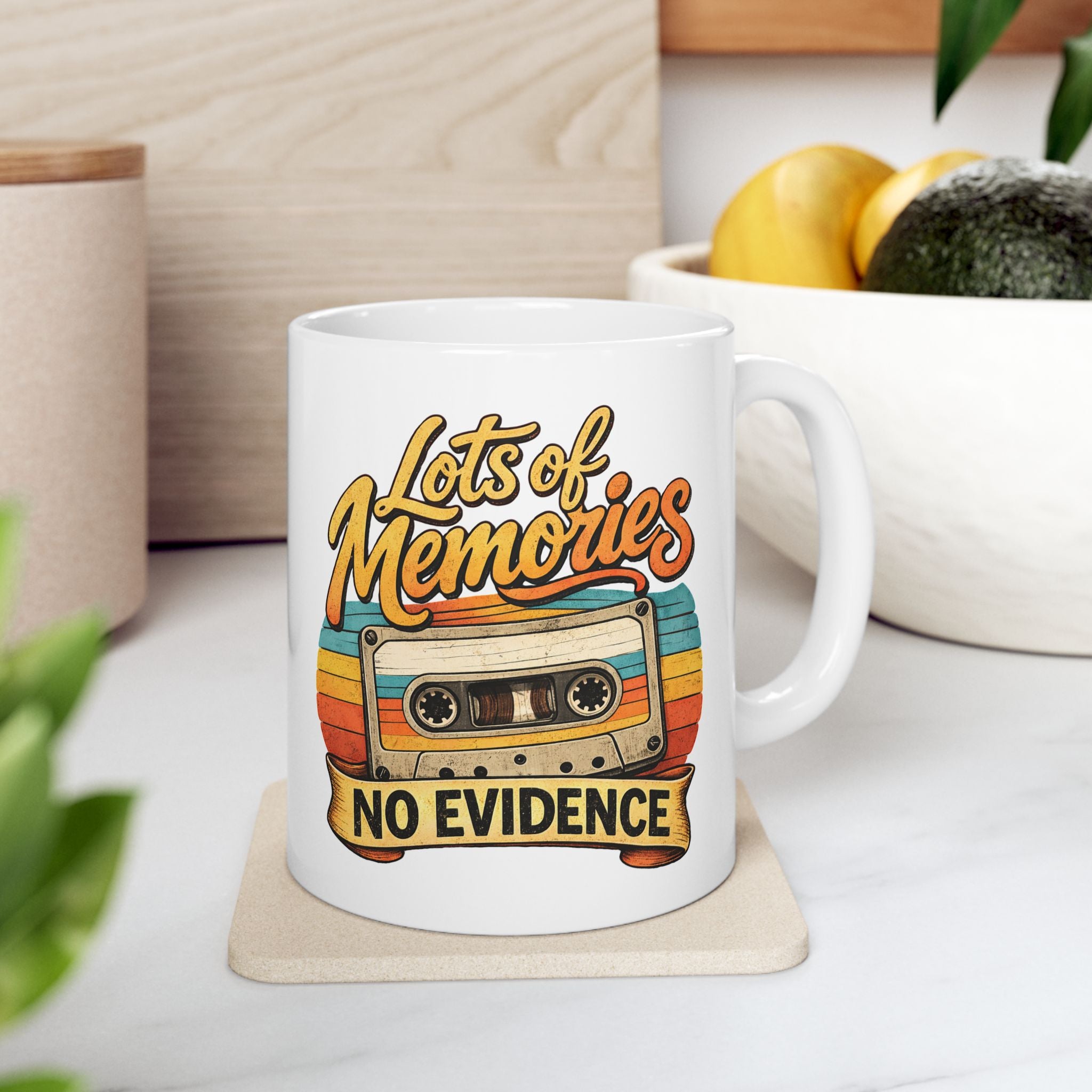 Gen X Lots of Memories, No Evidence Retro Cassette Ceramic Mug