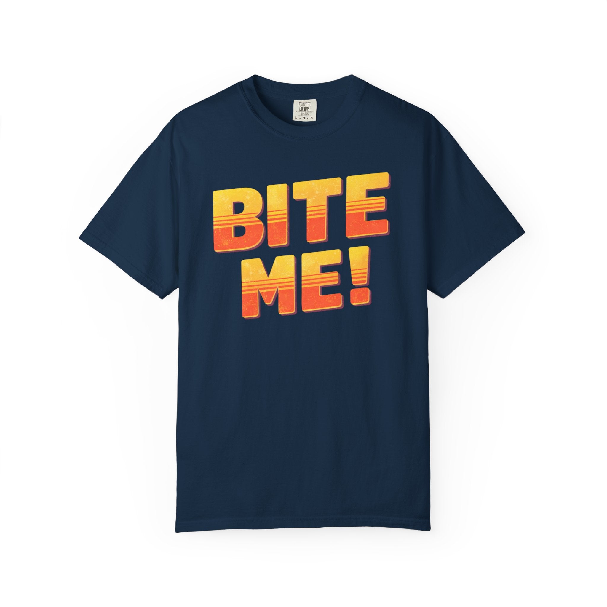 Bite Me retro sunset typography T-Shirt, Comfort Colors tee