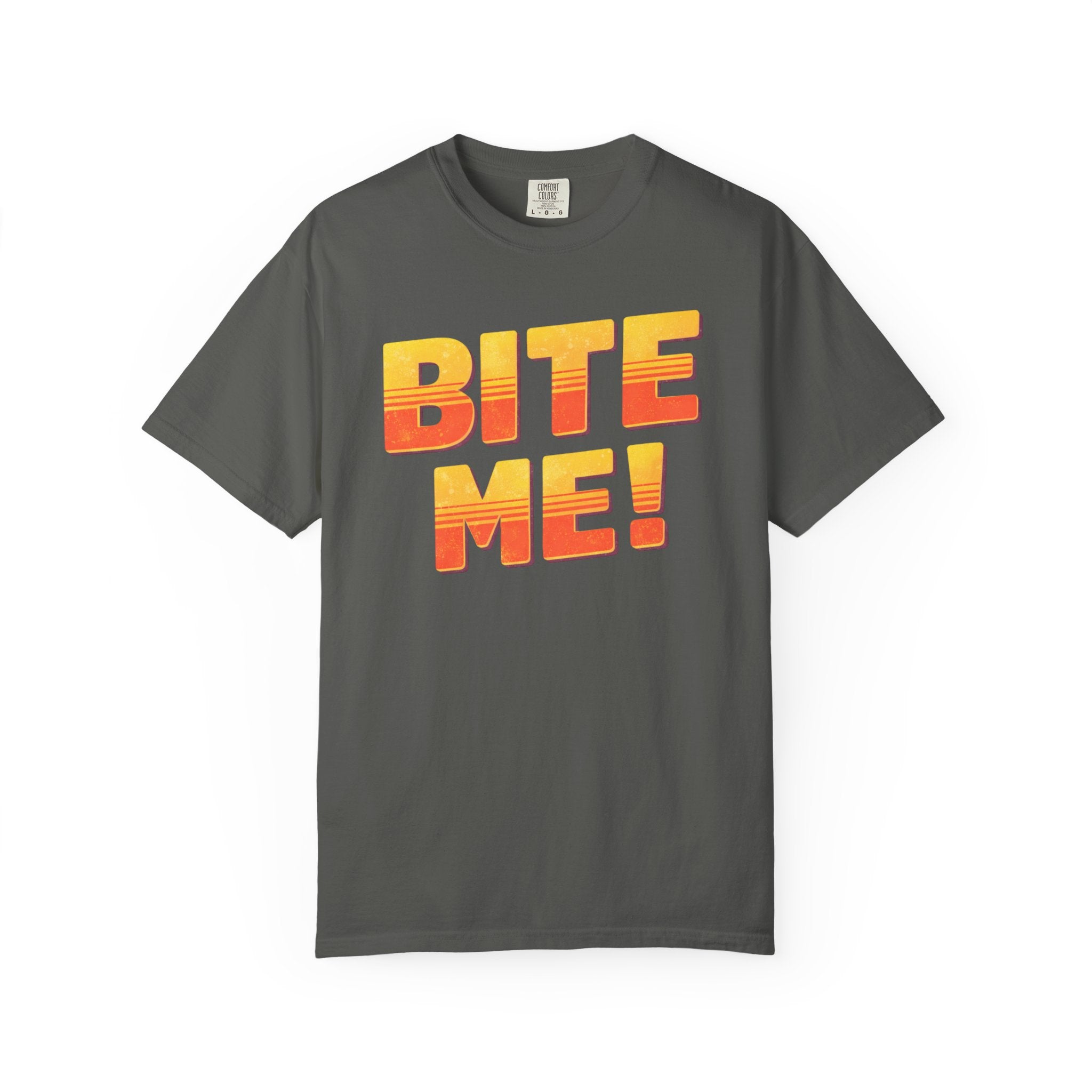 Bite Me retro sunset typography T-Shirt, Comfort Colors tee