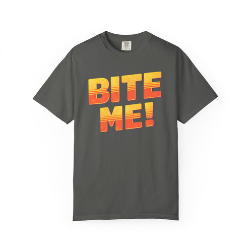 Bite Me retro sunset typography T-Shirt, Comfort Colors tee