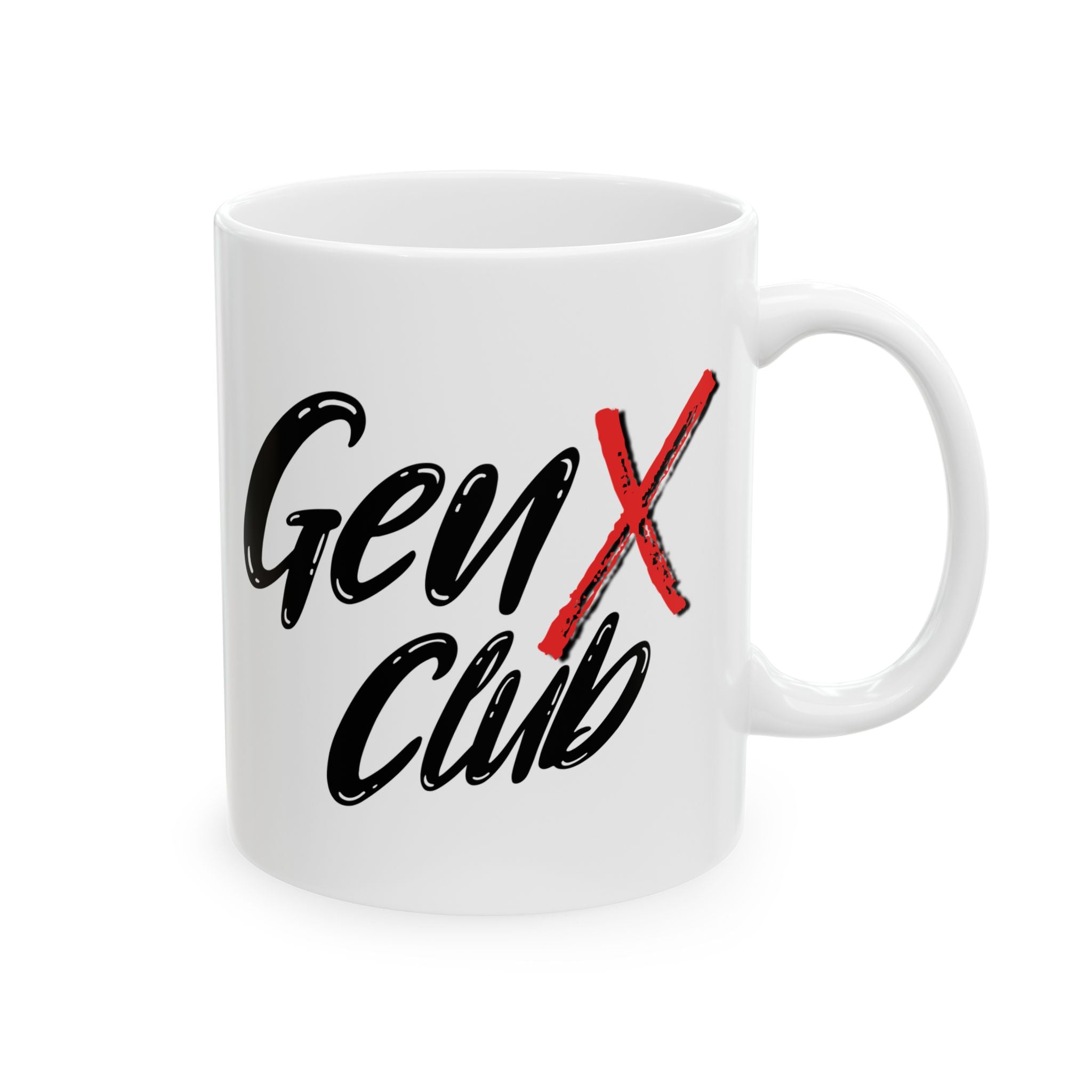 Gen X Club Mug, Funny Gen X Coffee Mug, Retro Gen X Gift, Gen X Nostalgia Cup, Gen X Humor Mug
