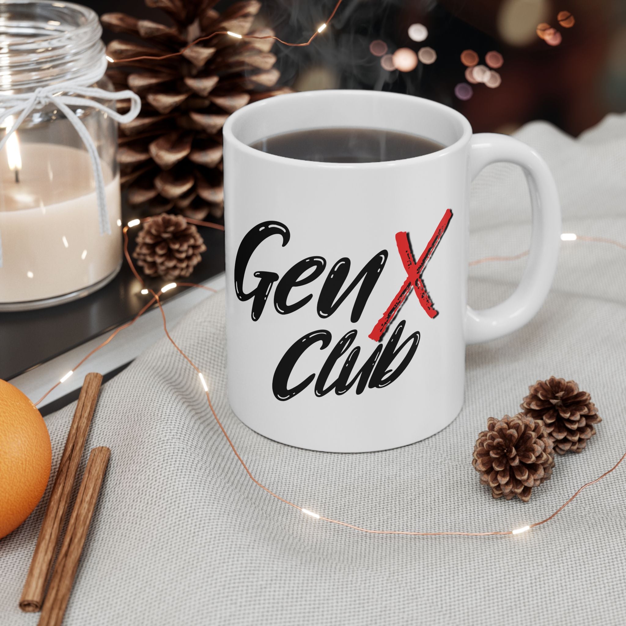 Gen X Club Mug, Funny Gen X Coffee Mug, Retro Gen X Gift, Gen X Nostalgia Cup, Gen X Humor Mug