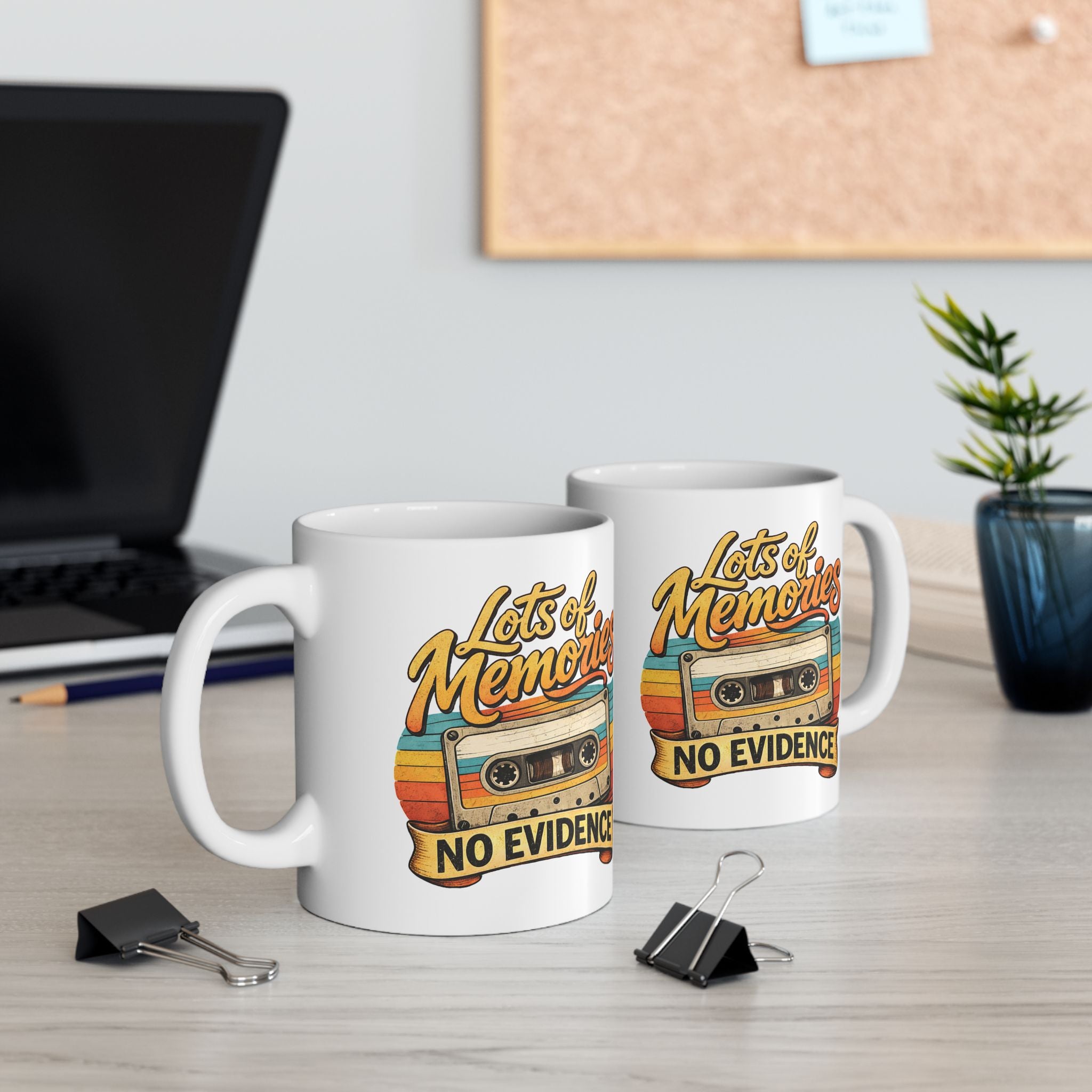 Gen X Lots of Memories, No Evidence Retro Cassette Ceramic Mug