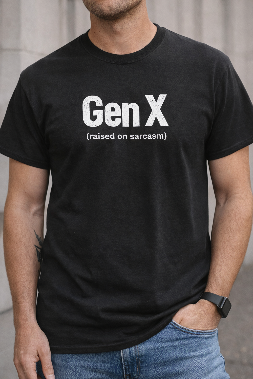 Gen X (raised on sarcasm) Tee | Generation X Shirt, Funny Sarcasm Tee