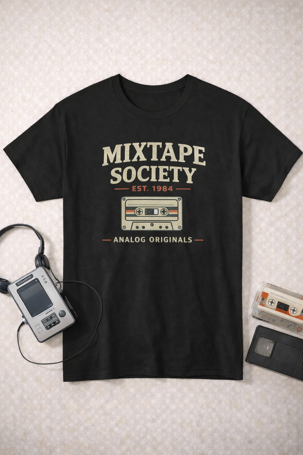 Mixtape Society Shirt, Retro Cassette Tape T-Shirt, Gen X 80s Music Nostalgia Tee, Vintage Analog Music Lover Gift