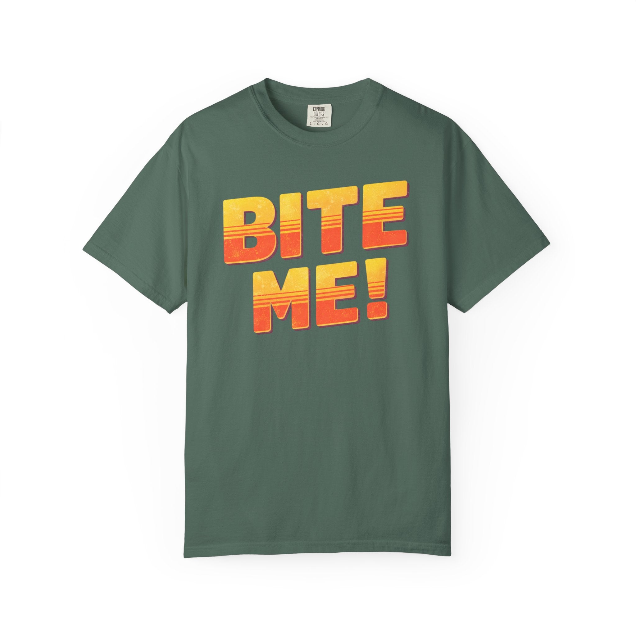 Bite Me retro sunset typography T-Shirt, Comfort Colors tee