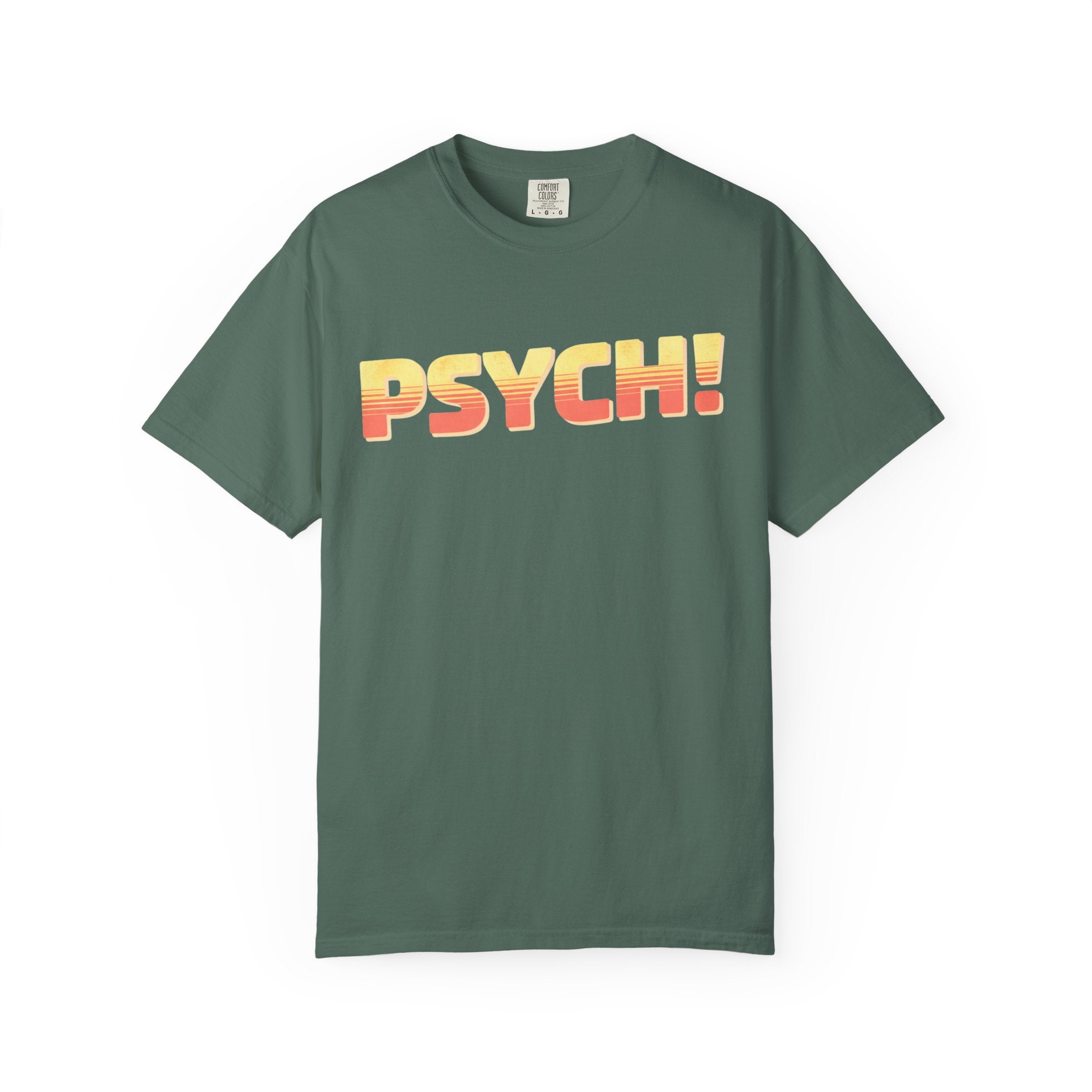 PSYCH! Retro Gradient Text T-shirt | Comfort Colors